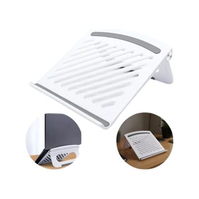 Suporte Branco Para Laptop Notebook Inclinação Ajustável