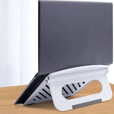 Suporte Branco Para Laptop Notebook Inclinação Ajustável
