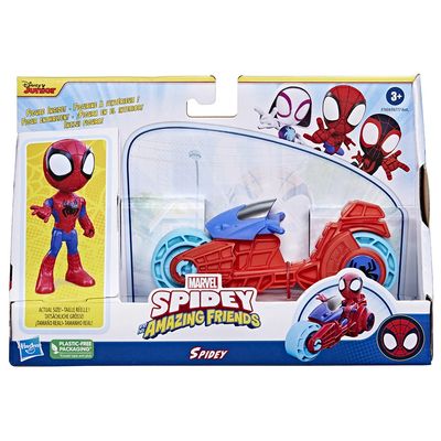 Boneco Homem Aranha Hasbro Spidey and His Amazing Friends com Veículo