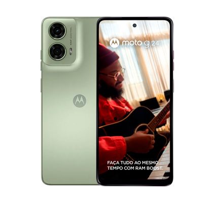 Smartphone Motorola G24 4G 128GB Tela de 6.6" Câmera Dupla 50MP + 2MP Verde