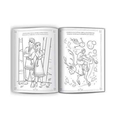 Livro Infantil Culturama para Ler e Colorir Frozen 2 com Lápis