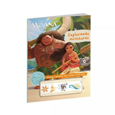 Livro Infantil Culturama Explorando Aventuras Moana com Tatuagens