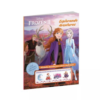 Livro Infantil Culturama Explorando Aventuras Frozen 2 com Tatuagens