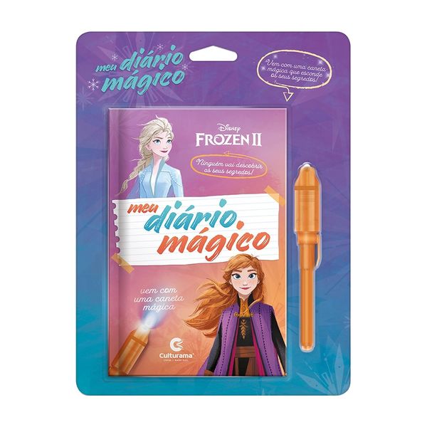 Meu Diário Mágico Culturama Disney Frozen 2 com Caneta Meu Diário Mágico Culturama Disney Frozen 2 com Caneta