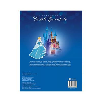 Livro Infantil Culturama Castelo Encantado Disney Cinderela com Adesivos