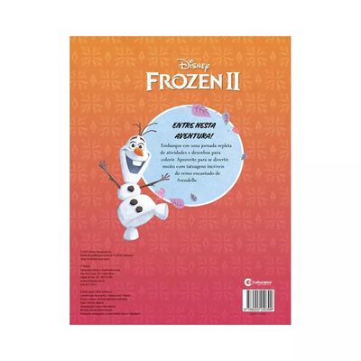 Livro Infantil Culturama Explorando Aventuras Frozen 2 com Tatuagens
