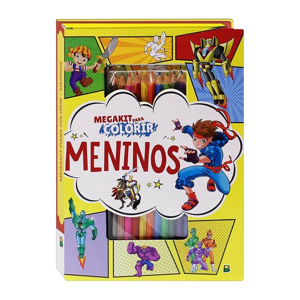 Livro Infantil Todolivro Megakit para Colorir Meninos