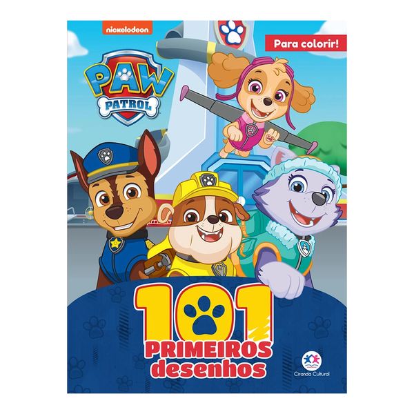Livro para Colorir 101 Primeiros Desenhos Ciranda Cultural Patrulha Canina