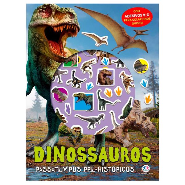 Livro Adesivos 3D Dinossauros 16656 - Ciranda