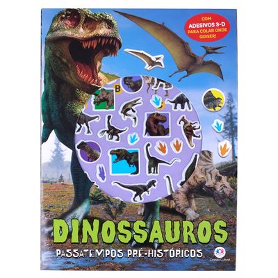 Livro Adesivos 3D Dinossauros 16656 - Ciranda