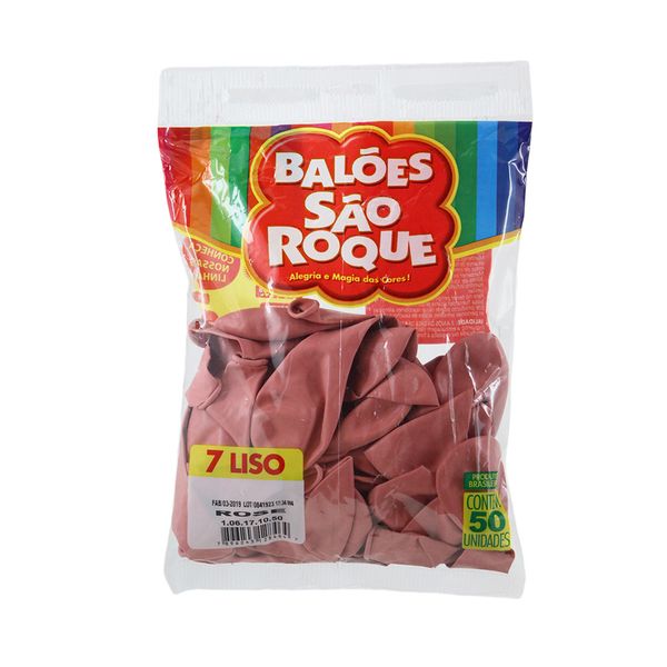 Balão São Roque Imperial Nº7 com 50 Unidades Rosé