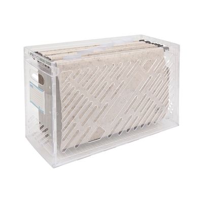 Caixa Arquivo Dello com 6 Pastas Suspensas Cristal 42,5x14,5x27cm