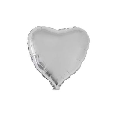 Balão Funny Metalizado Coração 18" Prata