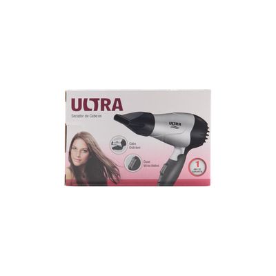 Secador de Cabelo Ultra Bivolt Cinza/Preto - SC-15