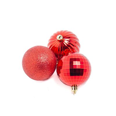 Tubo Bola Natal Le 6cm com 12 Unidades Vermelho
