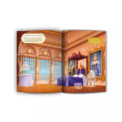 Livro Infantil Culturama Castelo Encantado Disney Rapunzel com Adesivos