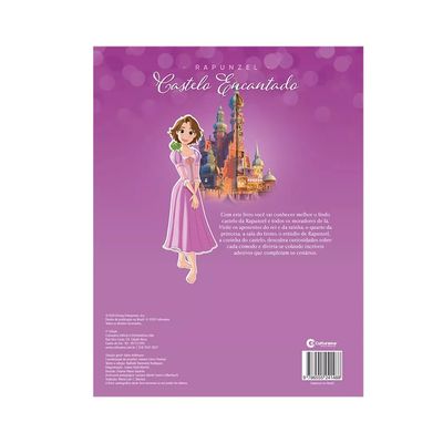 Livro Infantil Culturama Castelo Encantado Disney Rapunzel com Adesivos