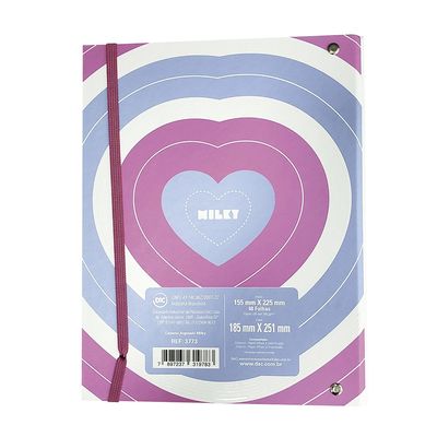 Caderno College Argolado Dac Decorado Milky 48 Folhas
