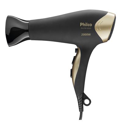 Secador de Cabelos Philco PH3700 Preto Gold - 2000W 127V
