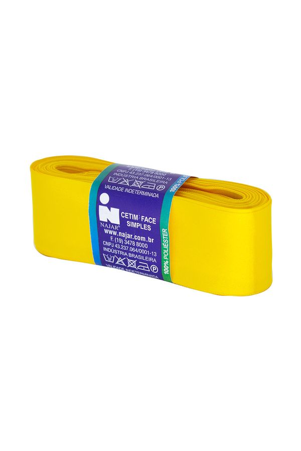 Fita de Cetim Nº09 38mm Peça com 10m Amarelo Ouro