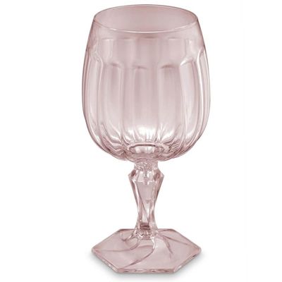 Taça Para Água Suco 350ml Poliestireno UZ Samba Translucida Rosa