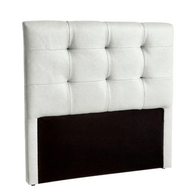 Cabeceira Estofada King Alice Nature Material Sintético Branco 193x136