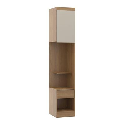 Guarda Roupa Modulado Com Mesa De Cabeceira Selene Menu Móveis Carvalho