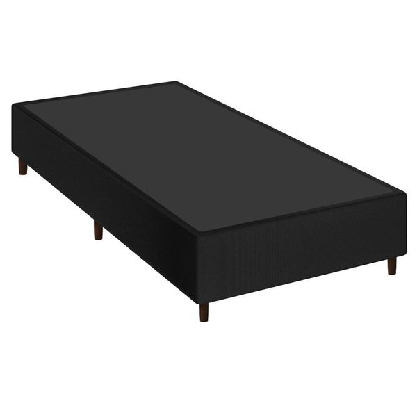 Base Cama Box Solteiro Pollare 88x188cm Corano Preto - Desk Design