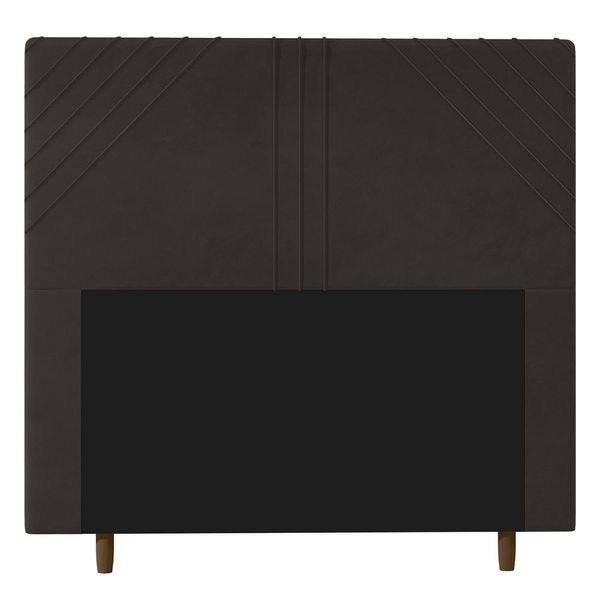 Cabeceira Cama Box Casal Queen Size Lisboa 160cm Suede Marrom - Desk Design