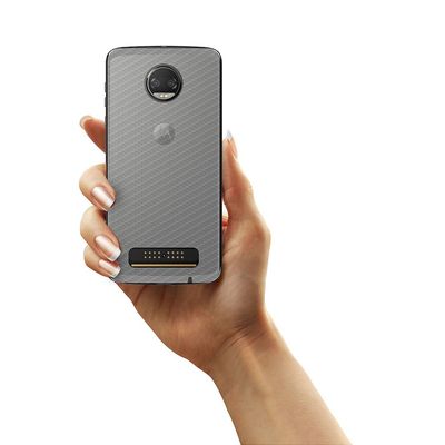 Película Traseira de Fibra de Carbono Transparente para Motorola Moto Z2 Force - Gorila Shield