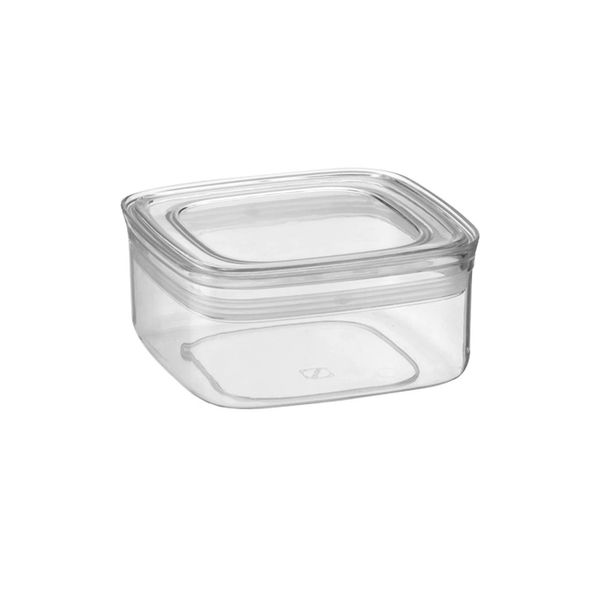 Pote de Acrílico Hermético Quadrado Arthi com Tampa Transparente 425ml Pote de Acrílico Hermético Quadrado Arthi com Tampa Transparente 425ml