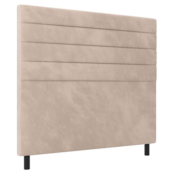 Cabeceira Cama Box Casal Queen Size Napoli 160cm Veludo Bege - Desk Design