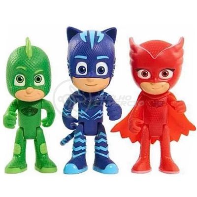 Kit 3 Bonecos Brinquedos Pjmasks Grandes 14Cm