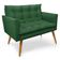 Namoradeira 2 Lugares Olivia Suede Pallazio Verde