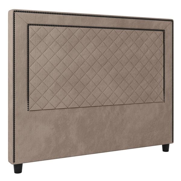 Cabeceira Cama Box Casal Arez 140cm Suede Bege - Desk Design
