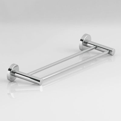Porta Toalha Toalheiro Duplo Para Banheiro Escovado Atenas 45cm