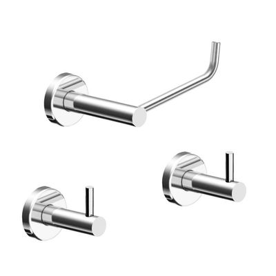 Kit De Acessórios Para Banheiro Alto Brilho 3 Peças Grego Metal 2020at