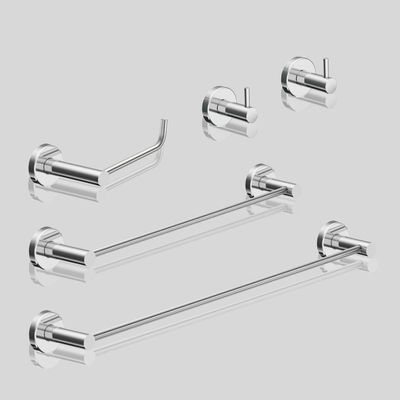 Kit De Acessórios Para Banheiro Escovado 5 Peças Grego Metal 2070at