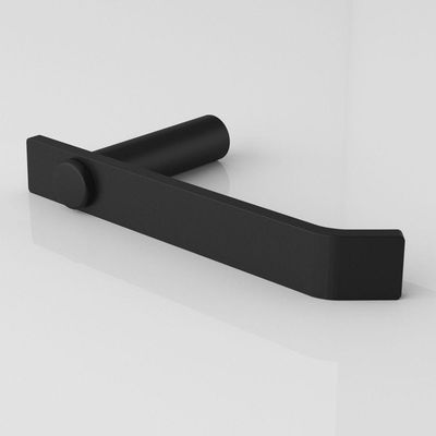 Porta Papel Higiênico Para Banheiro Preto Fosco Patmos Grego Metal
