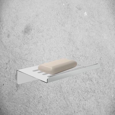 Saboneteira Para Banheiro Alto Brilho Grega Aço Inox 14cm