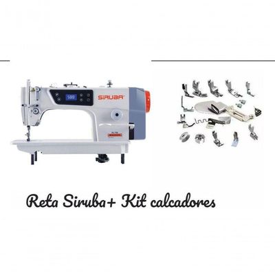 Reta Industrial Completa Siruba 220v + 18 Calcadores 220V