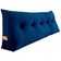 Almofada Para Cabeceira Encosto Apoio Lombar Spot 160cm Com Porta Celular Suede - Abmaza Azul