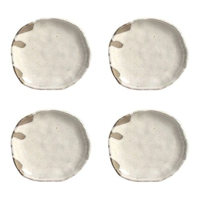 Conjunto De Pratos De Sobremesa 04 Peças Orgânico Eco Pampa Porto Brasil