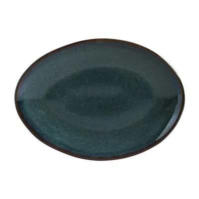Conjunto De Pratos De Sobremesa Oval 06 Peças Orgânico Oceano Porto Brasil