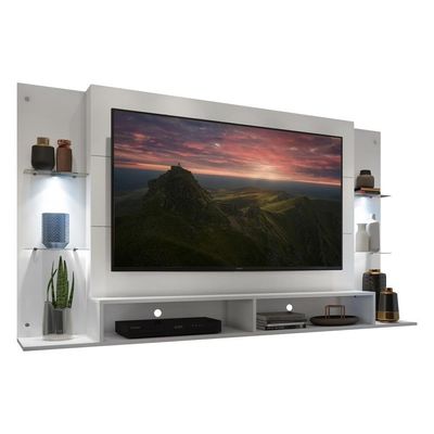 Painel Tv 60" Com 2 Leds Vegas Multimóveis V3394 Branco