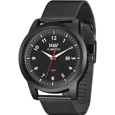 Relógio X-Watch Masculino Ref: Xmns1011 P2px Casual Mesh Black