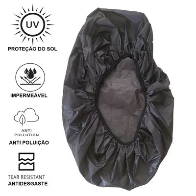 Capa Protetora Para Mochilas De Trekking dos 55 aos 75L preto