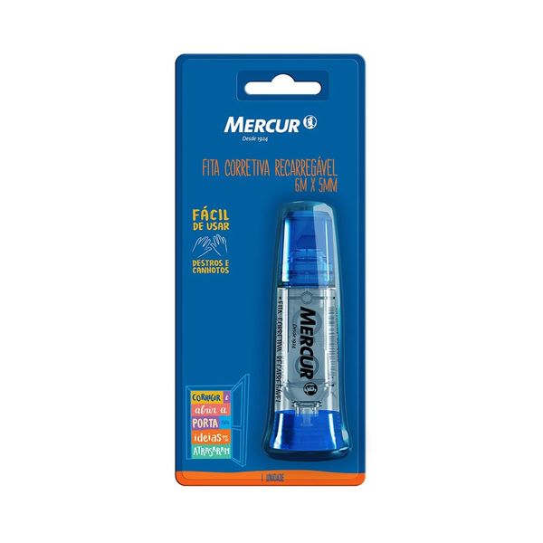 Fita Corretiva Mercur Design Azul 6m Fita Corretiva Mercur Design Azul 6m