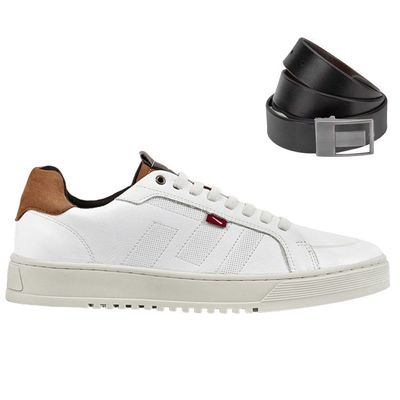 Kit Sapatênis Ferracini City Masculino + Cinto 38 / Branco