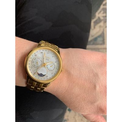 Relógio Citizen Feminino Ref: Fd0002-57d Solar Dourado Multifunção Eco-Drive